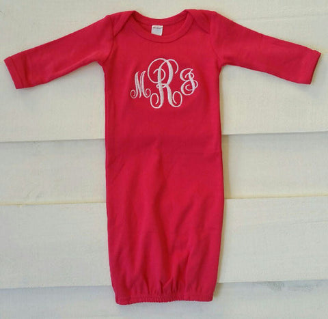 Monogrammed Layette Gown