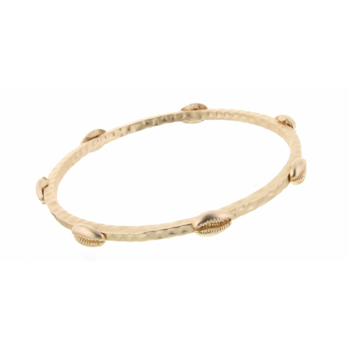 COWRIE STATION GOLD BANGLE BRACELET