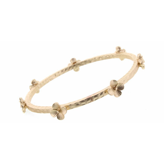 FLOWER STATION GOLD BANGLE BRACELET