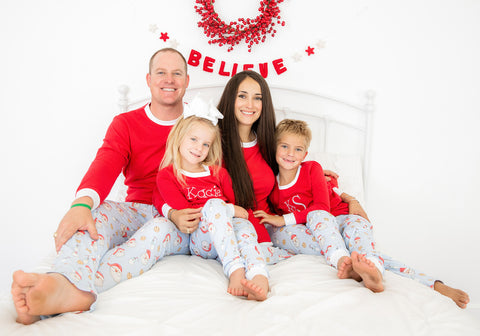Christmas Jammies Pajamas Santa Milk and Cookies KIDS and ADULTS