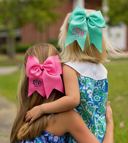 Bow Monogrammed Cheer Style