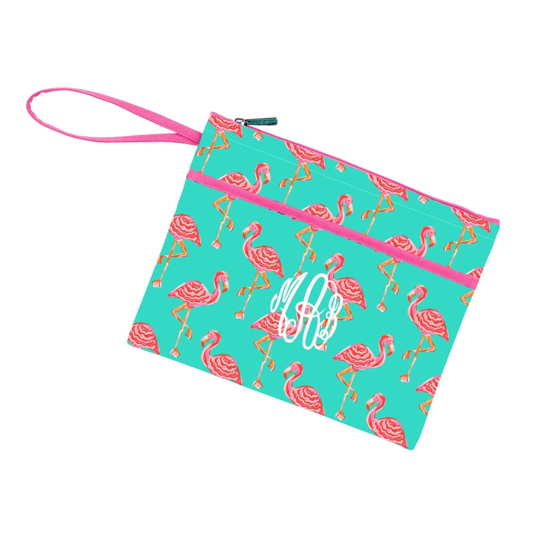 Personalized Zip Pouch Wristlet Free Monogramming