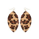 Animal Print Feather Necklace and Earrings
