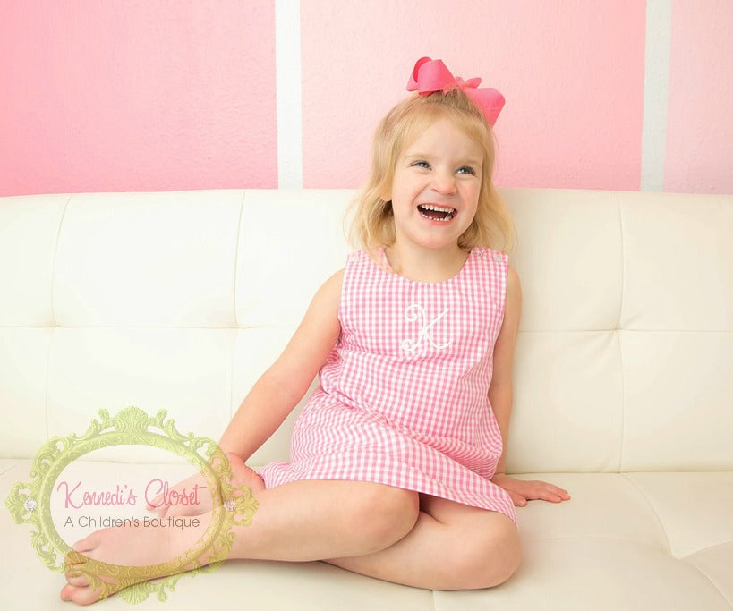 Girls Gingham Aline Dress