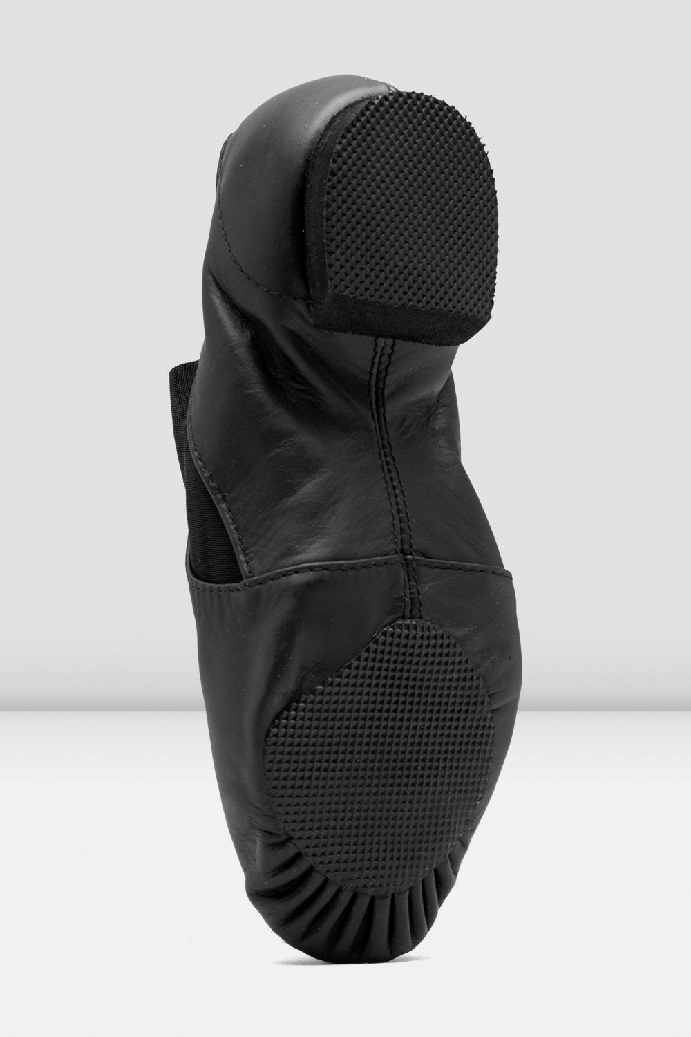 Black Leather Elasta Jazz Booties by BLOCH