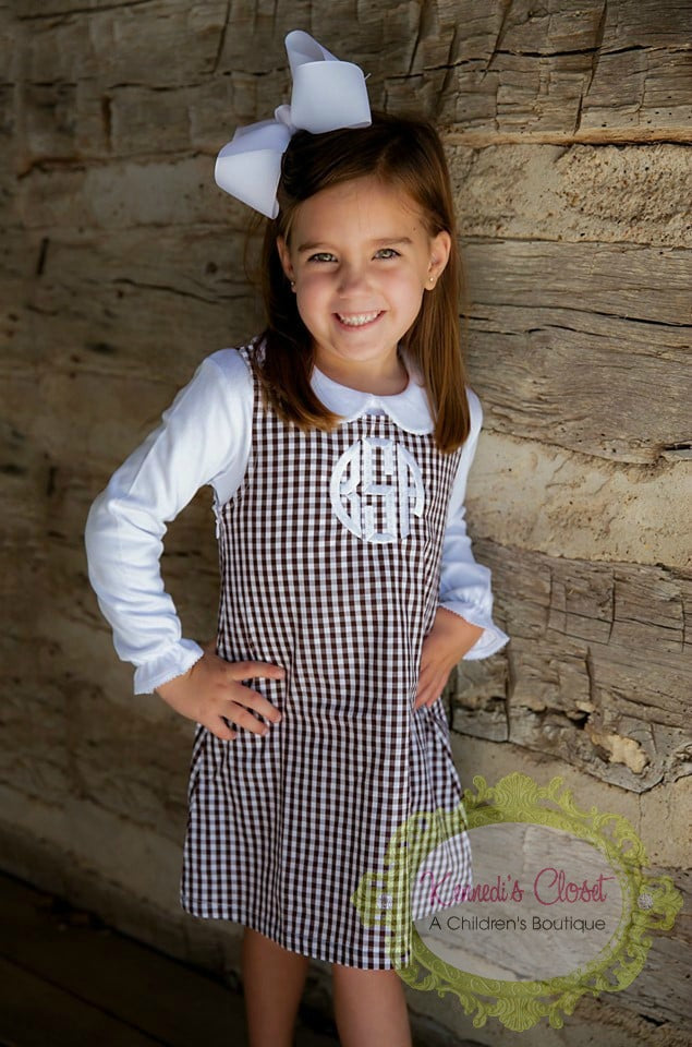 Girls Gingham Aline Dress