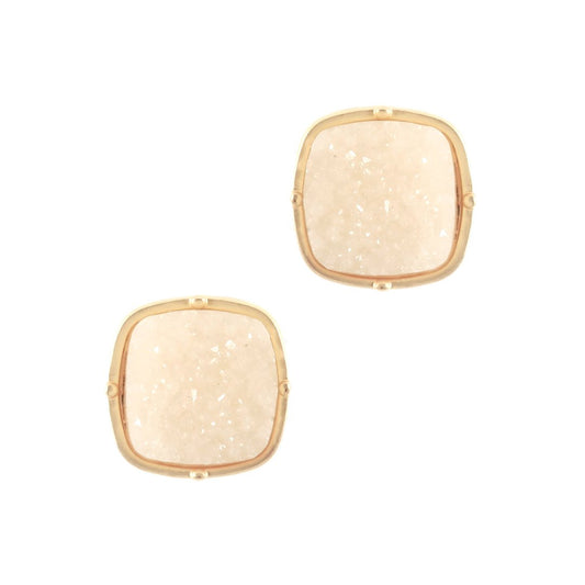 Cream Druzy Earrings