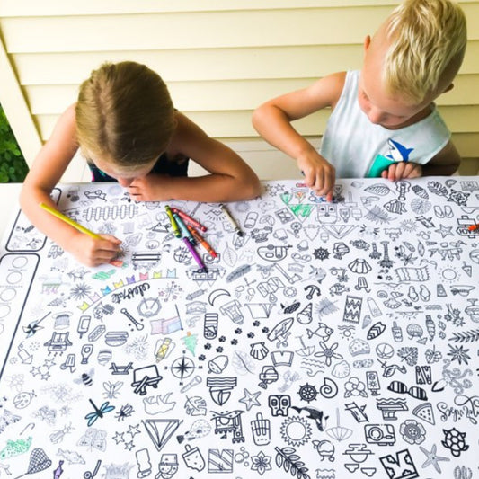 Summer Fun Search + Find Coloring Poster (JUMBO SIZED)