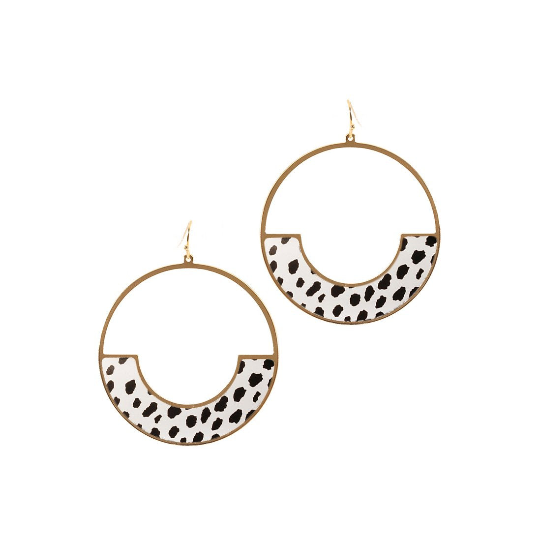 Animal Print Long Necklace and Earrings