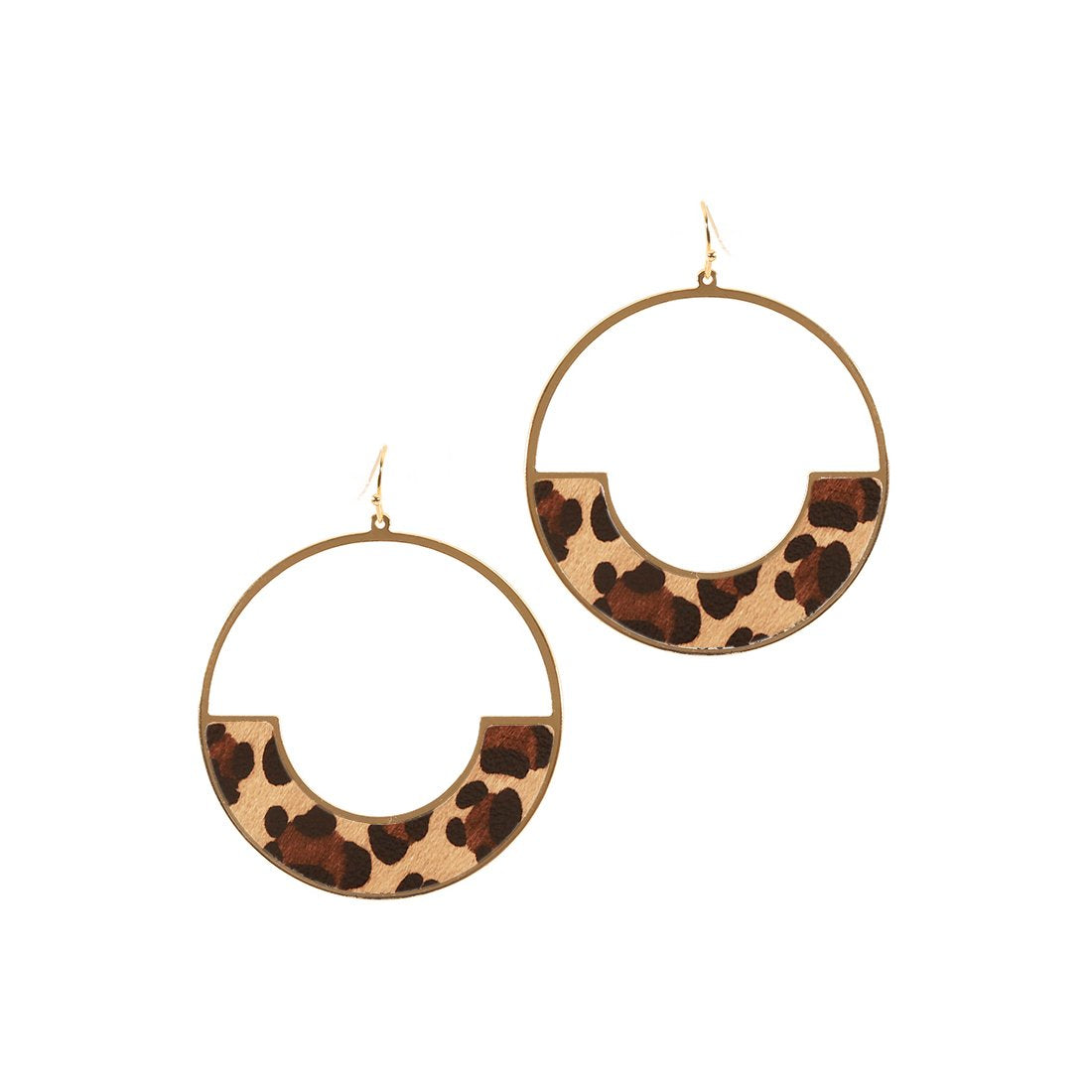 Animal Print Long Necklace and Earrings