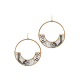 Animal Print Long Necklace and Earrings
