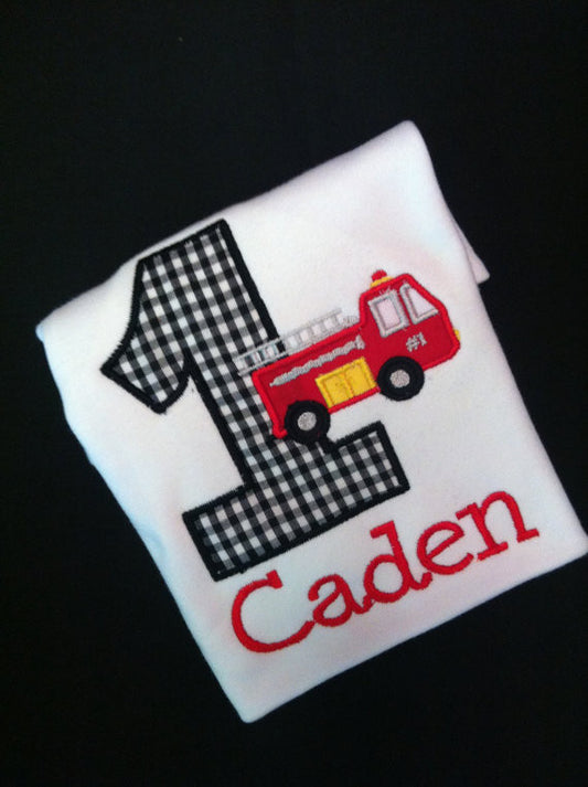 Firetruck Birthday Shirt