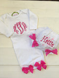 Baby Layette Gown and Bloomer Set