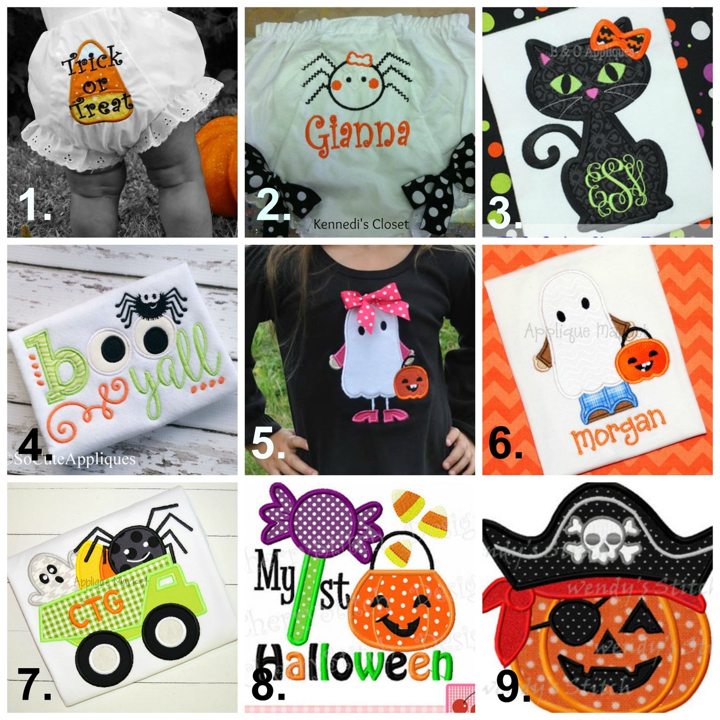 Halloween Applique Collage