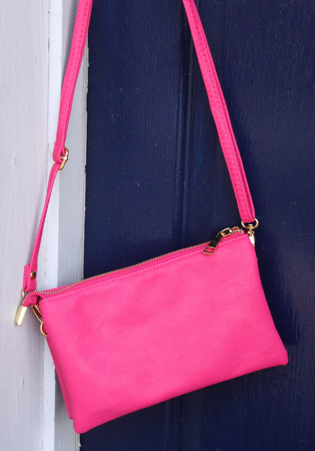 Monogrammed Clutch Hot Pink