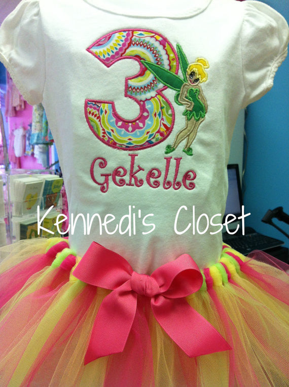 Tinker bell Birthday TuTu Set