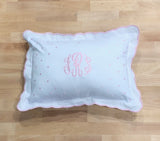 Scallop Baby Pillow Monogram