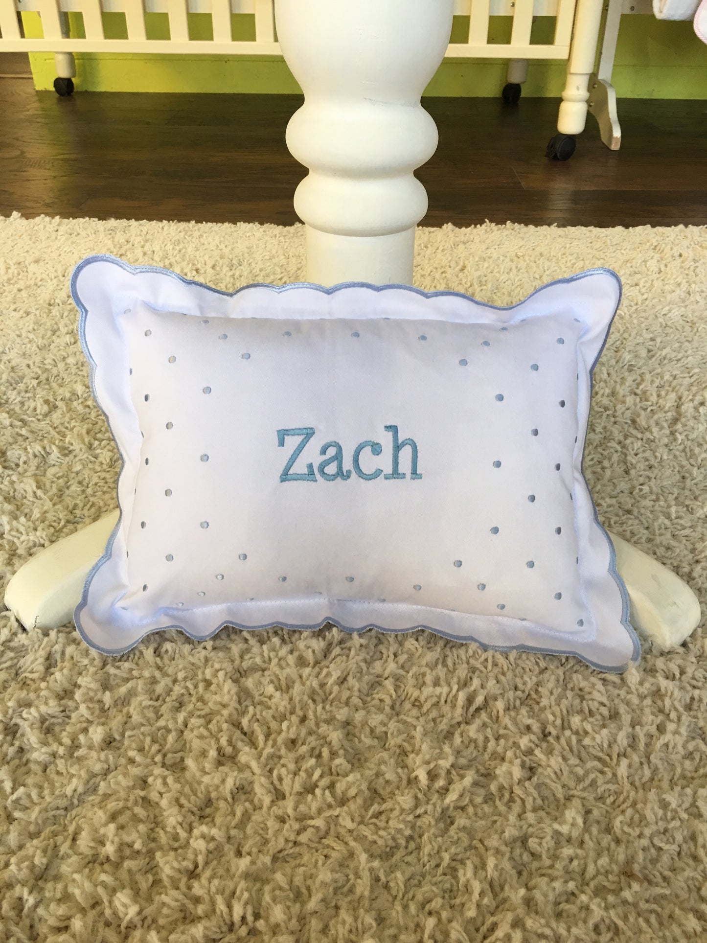 Scallop Baby Pillow Monogram