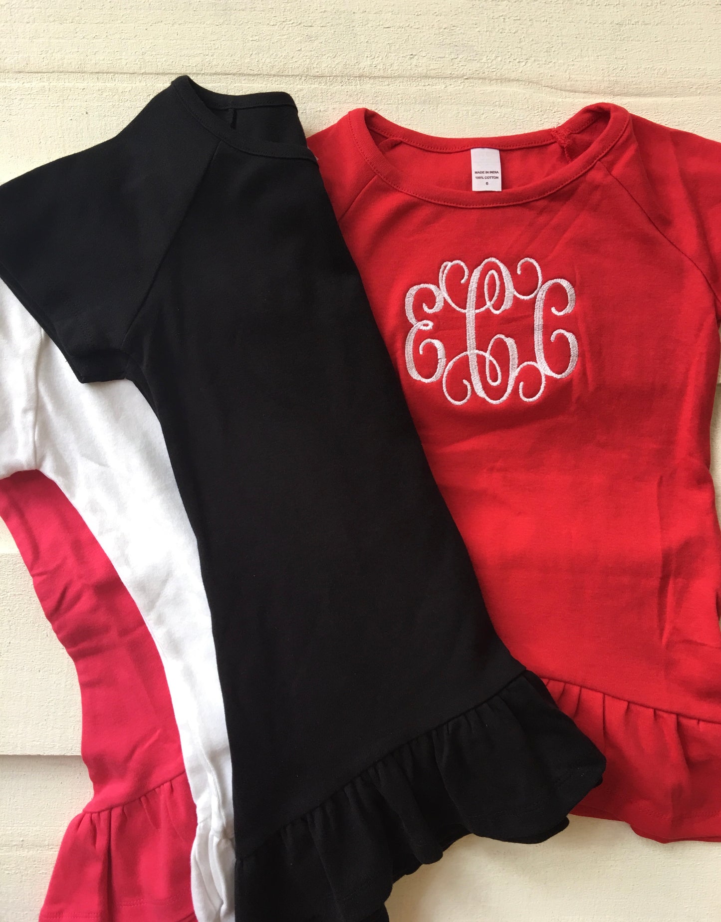 Girls monogrammed tunic