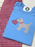 Puppy with Heart Gingham