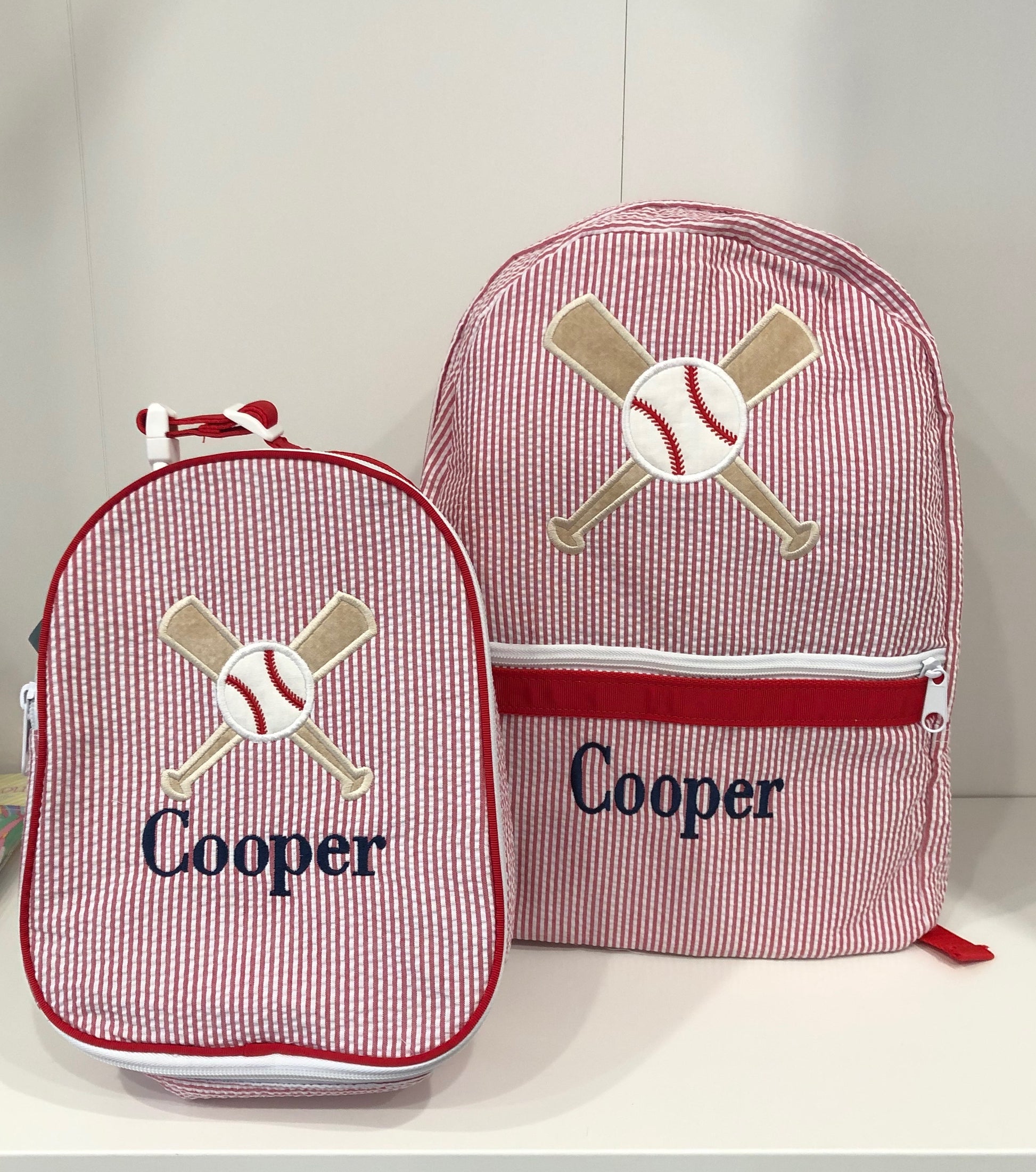 Baseball Seersucker Backpack – Kennedi's Closet