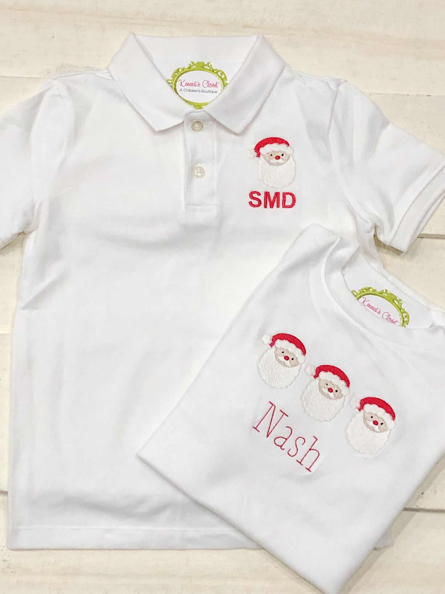 Santa Monogram Polo Trio