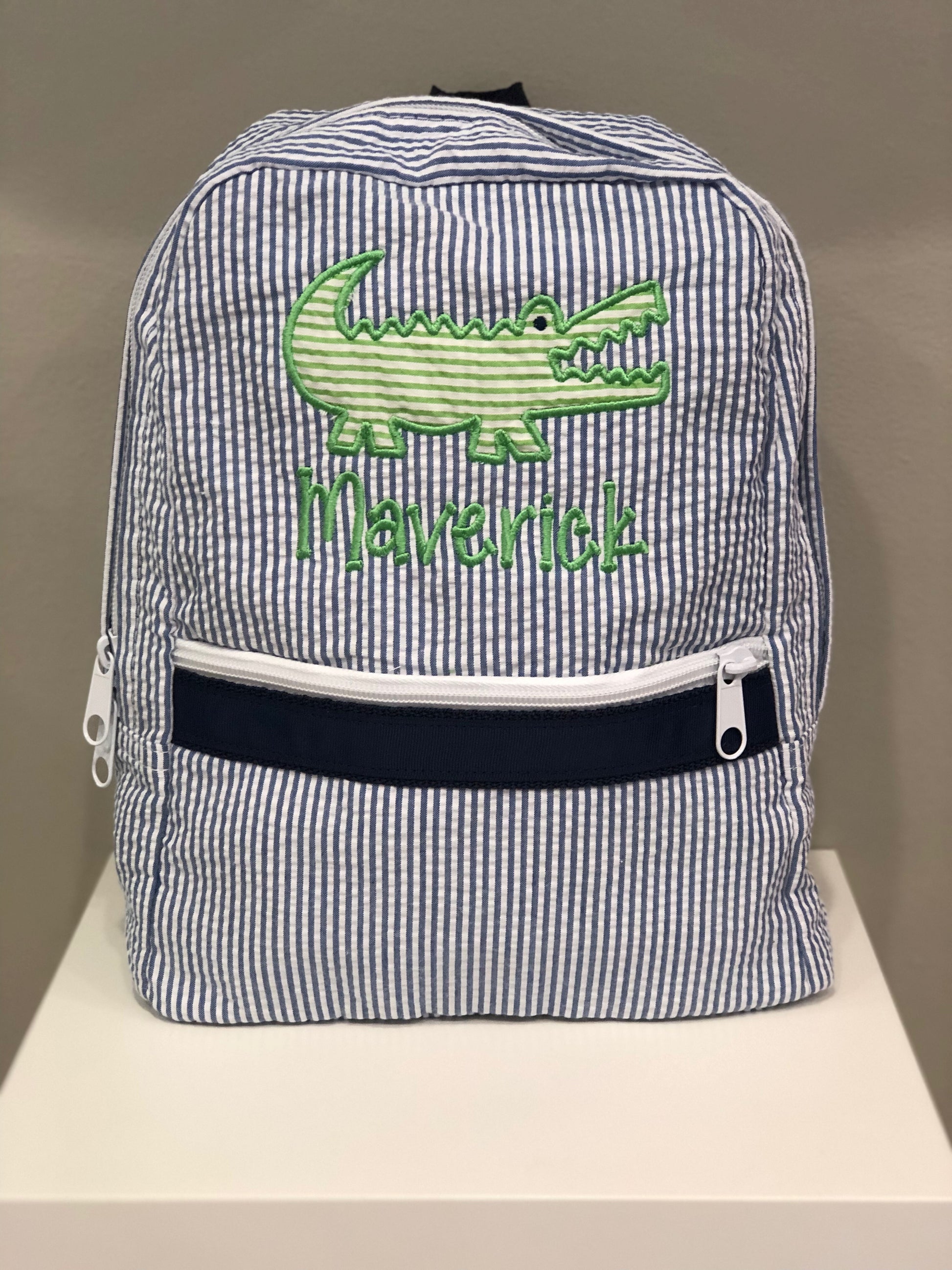 Alligator Seersucker Backpack – Kennedi's Closet