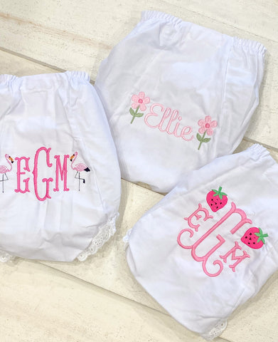 Monogrammed Bloomers Set of 3 with Mini Design