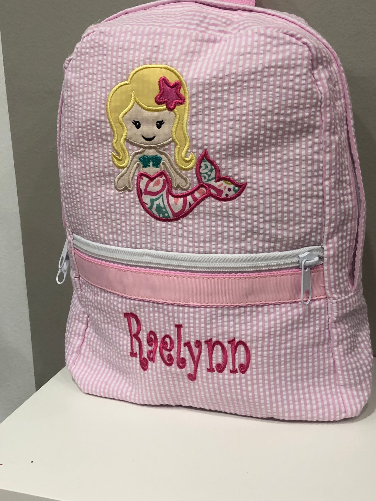 Mermaid Seersucker Backpack