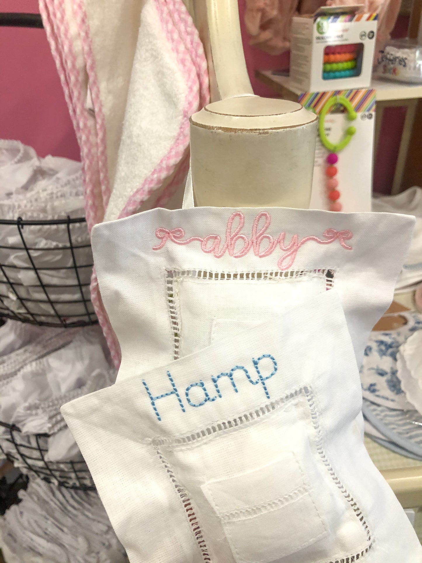 Linen Tooth Fairy Pillow- available in pink and blue