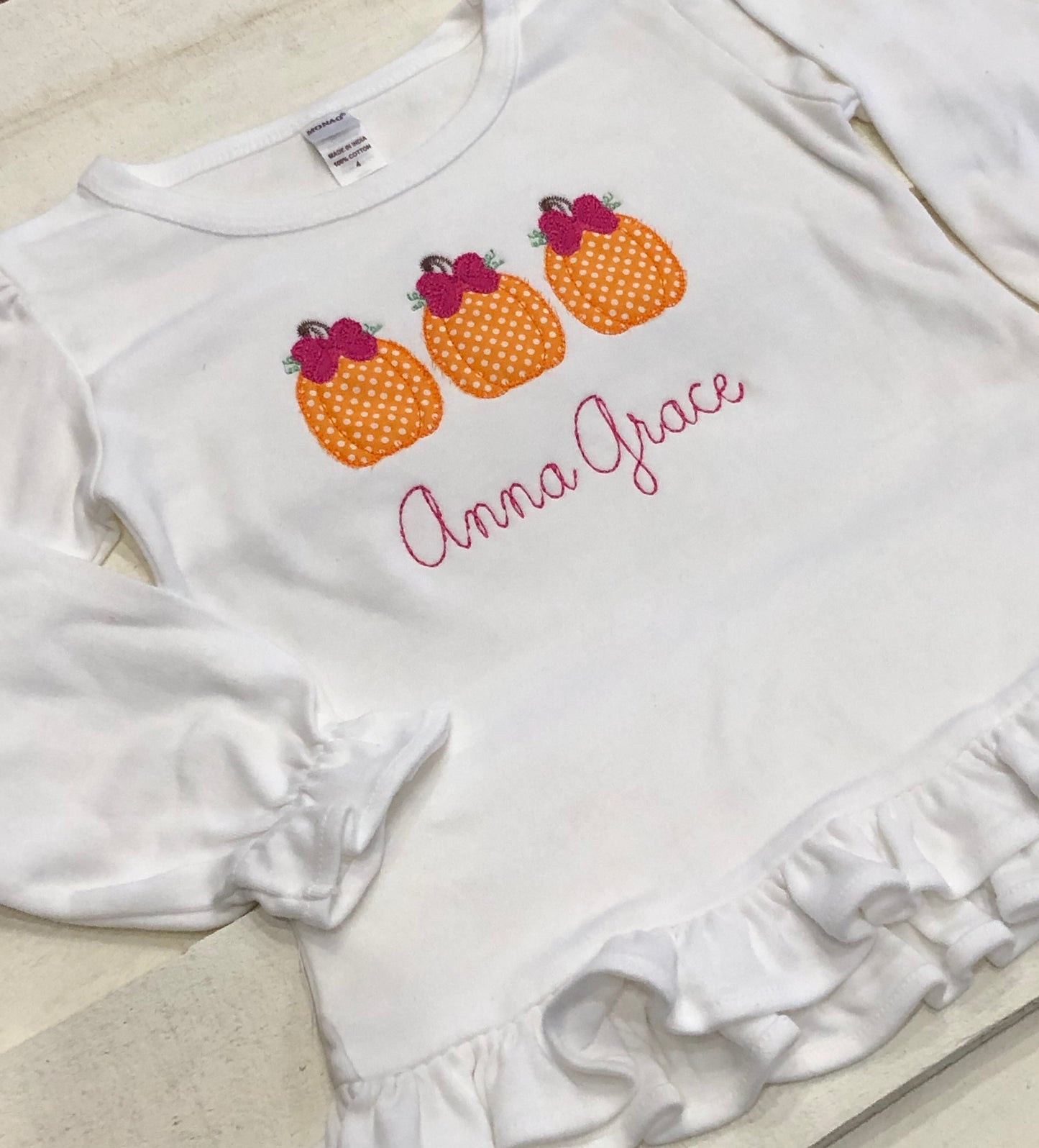 Pumpkin Bow Trio Shirt