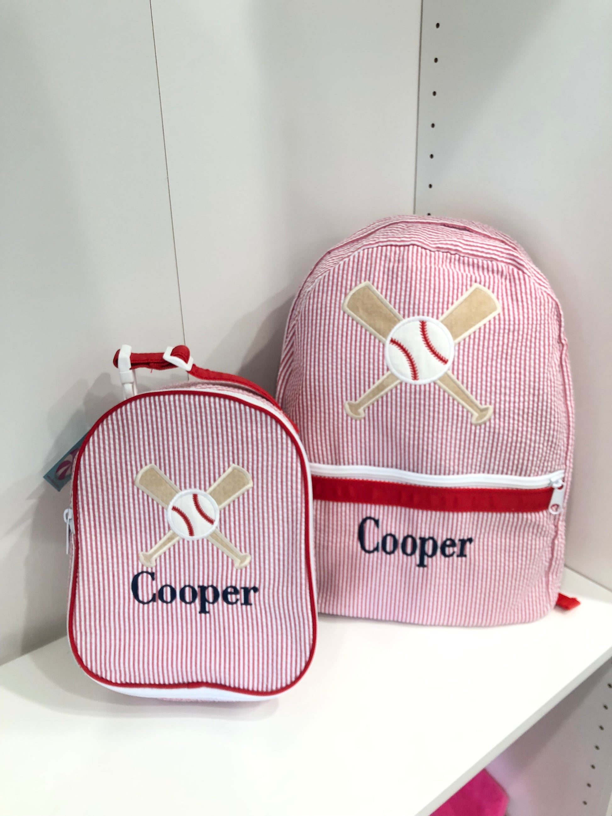 Baseball Seersucker Backpack – Kennedi's Closet