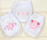 Monogrammed Bloomers Set of 3 with Mini Design