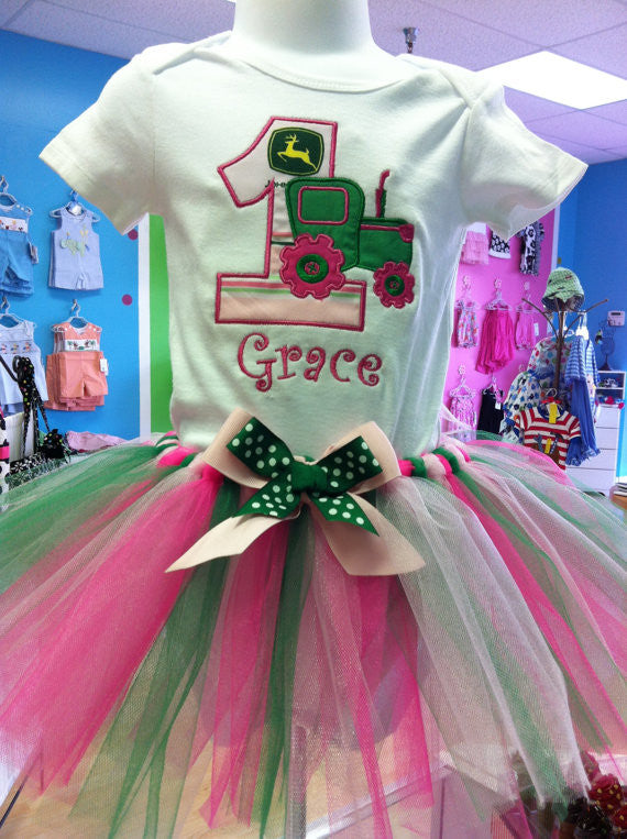 Tractor Deere Birthday TuTu Set