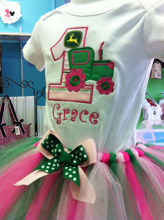 Tractor Deere Birthday TuTu Set