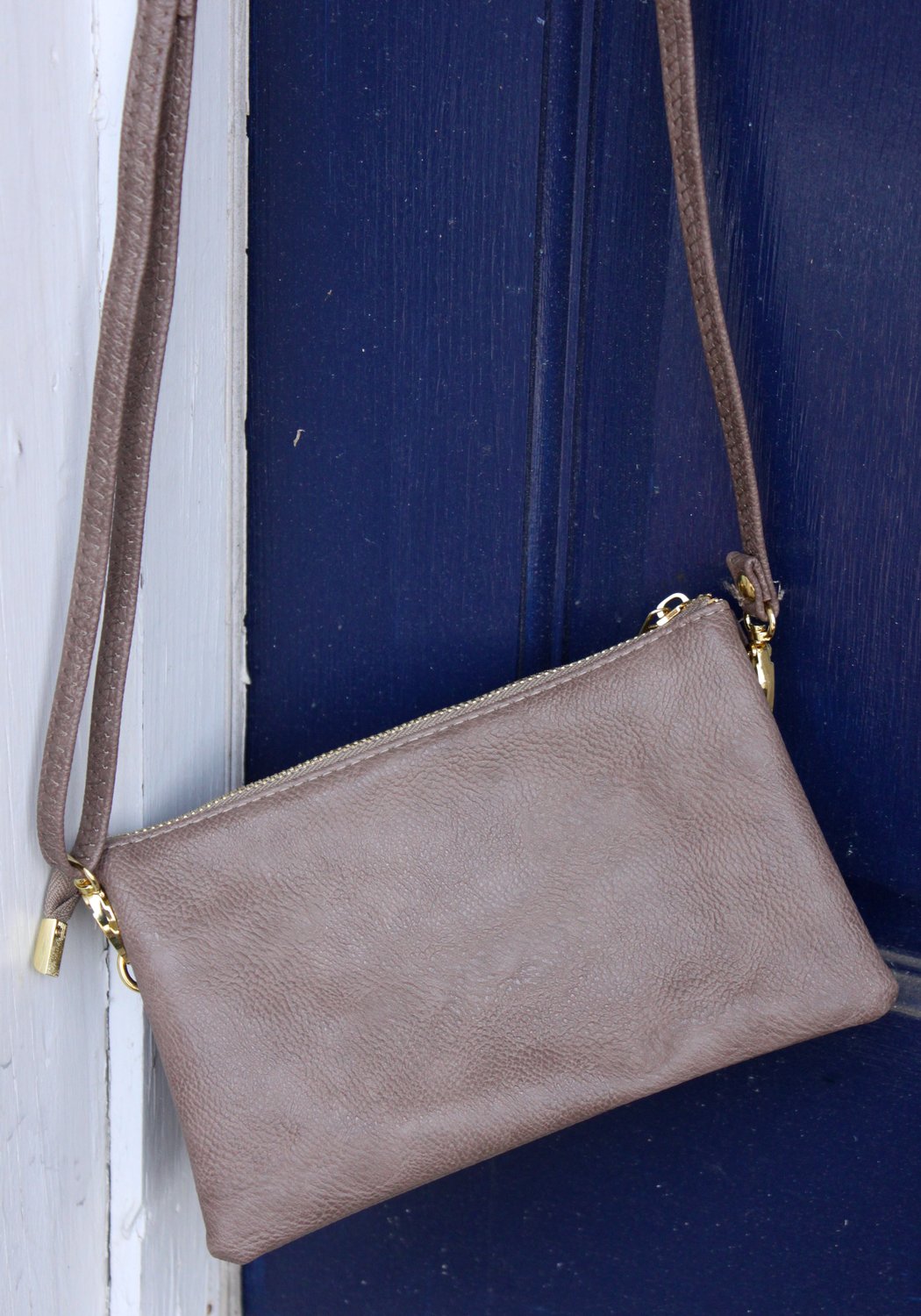 Monogrammed Clutch Khaki