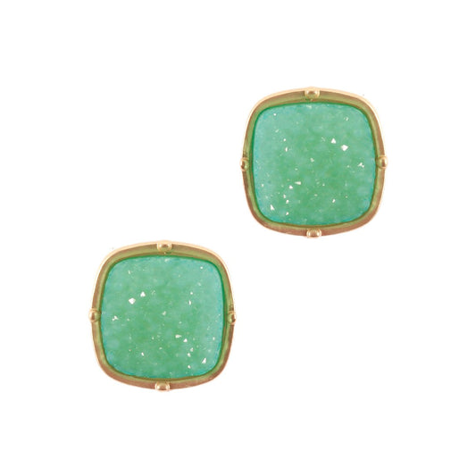 Mint Druzy Earrings