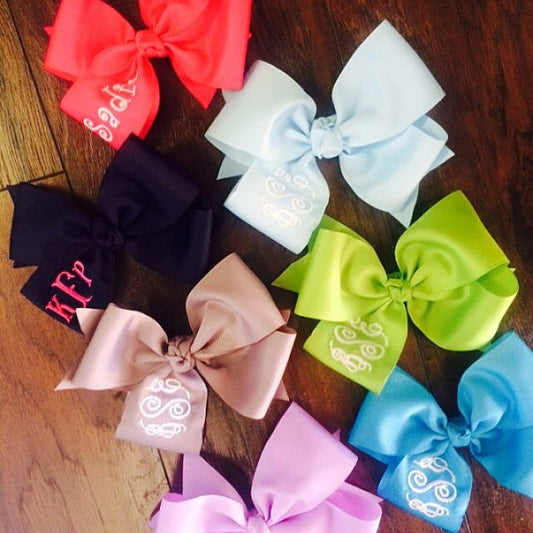 Monogrammed Hair bows