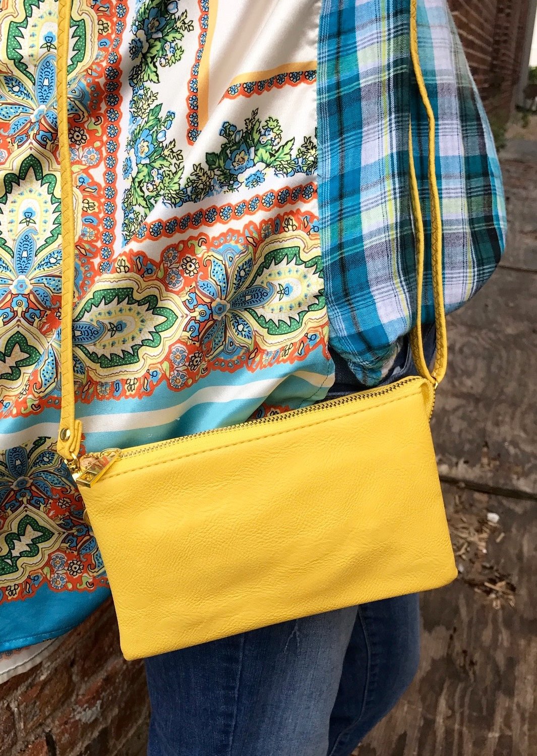 Monogrammed Clutch Mustard