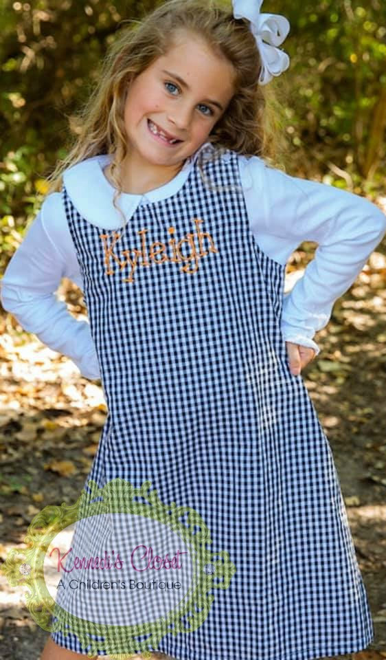 Girls Gingham Aline Dress