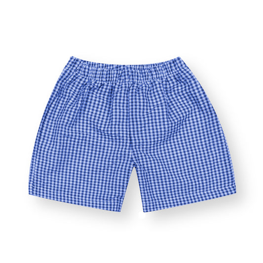 Navy Gingham Shorts