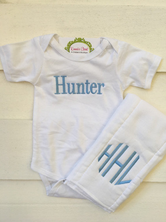 Onesie and Burp Cloth Set