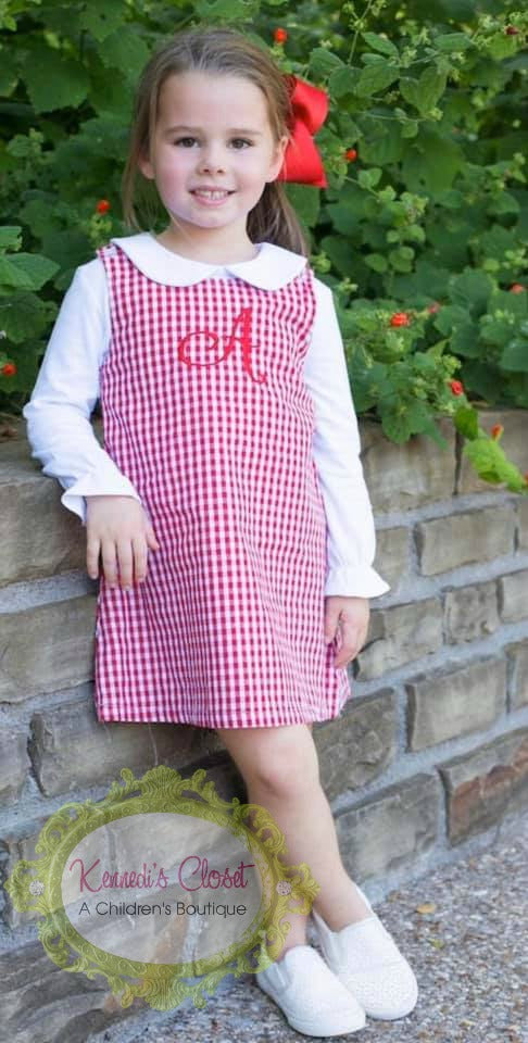 Girls Gingham Aline Dress