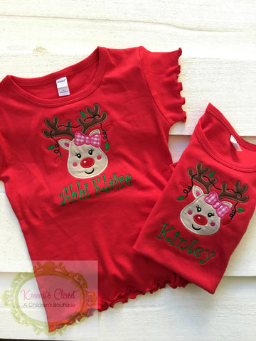 Reindeer Girl Ornament Shirt